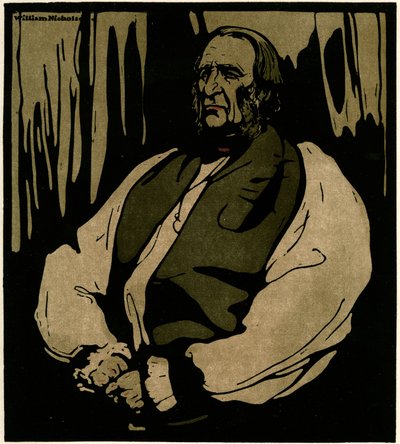 Dr Temple, O Arcebispo de Canterbury, c.1898 (chromolitho) de William Nicholson