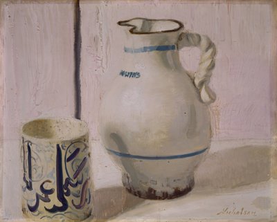 Pink Still Life With Jug, 1935-36. de William Nicholson