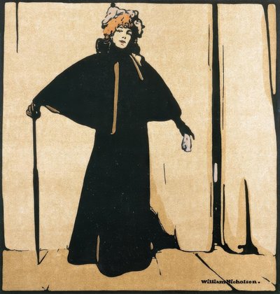 Retrato de Sarah Bernhardt de William Nicholson
