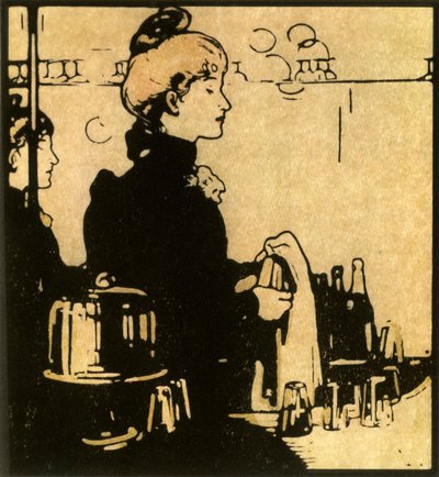 "The Barmaid", 1888, 1946. de William Nicholson