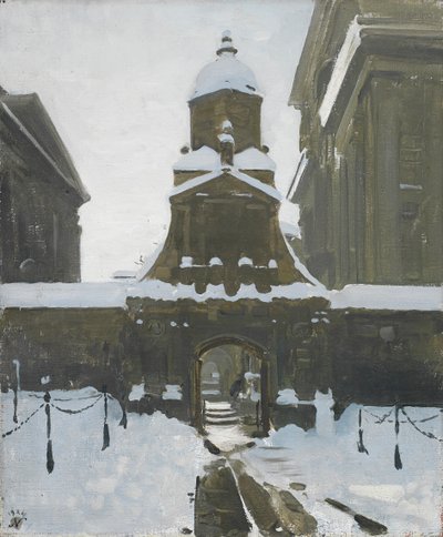 A Porta de Honra sob a neve de William Nicholson