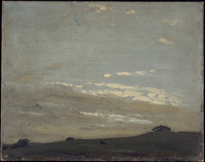 The Silver Sunset (óleo sobre tela colocado a bordo) de William Nicholson