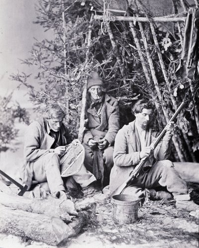 Life of the Trapper in Canada, foto de Nottman, por volta de 1890. de William Notman