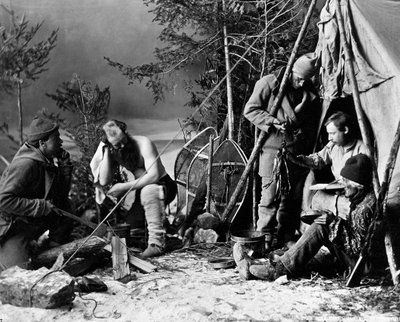 Life of the Trapper in Canada, foto de Nottman, por volta de 1890. de William Notman