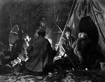 Life of the Trapper in Canada, foto de Nottman, por volta de 1890. de William Notman