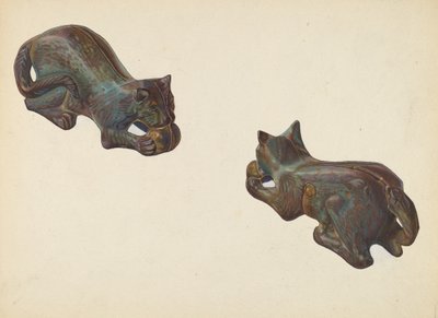 Banco de Moedas Cat and Ball, c. 1939. de William O. Fletcher