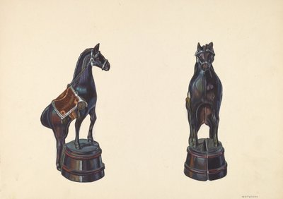 Horse on Barrel Bank, c. 1938. de William O. Fletcher
