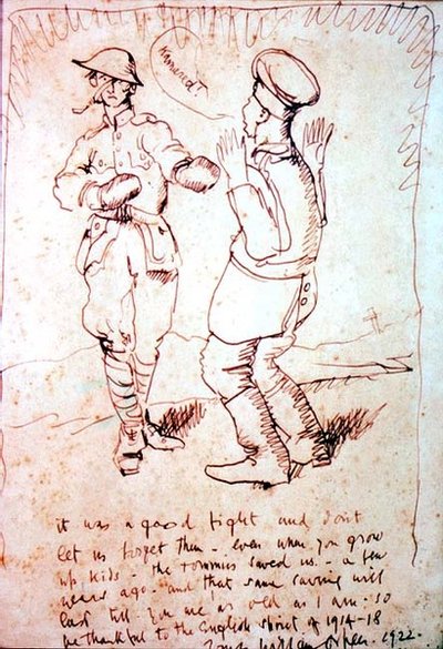 "Foi uma boa luta... (desenho) de William Orpen