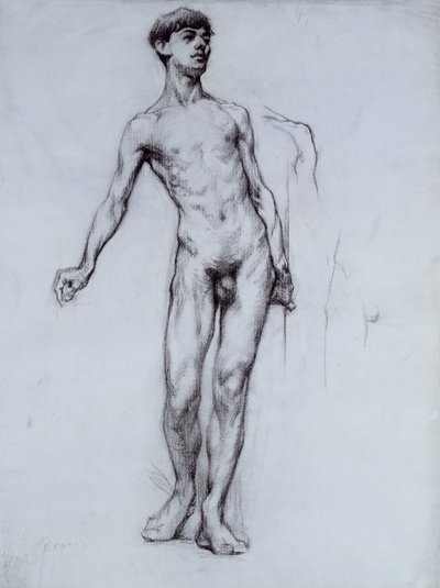 Jovem nu (lápis no papel) de William Orpen