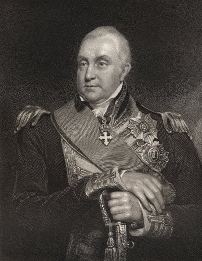 Almirante Edward Pellew, gravado por William Holly (1807-71), da National Portrait Gallery, volume III, publicado em 1835 de William Owen