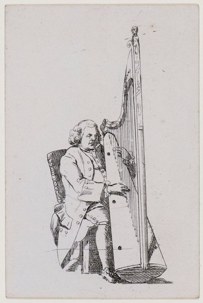 John Parry a tocar harpa, c1760-1780. de William Parry