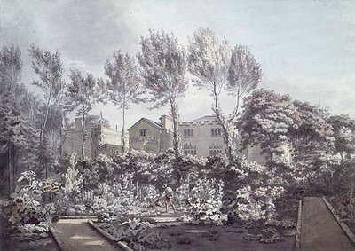The Garden at Strawberry Hill, c.1780 (aguarela sobre papel) de William Pars