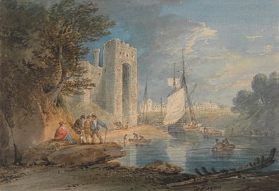 Vista em Caernarvon, País de Gales de William Payne