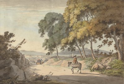 Vista de Plymouth tirada da estrada das Sete Árvores, Exeter de William Payne