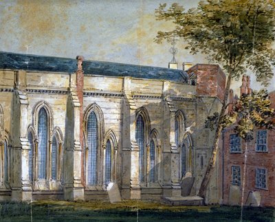 Vista da Temple Church, Londres, c1810.                                          de William Pearson