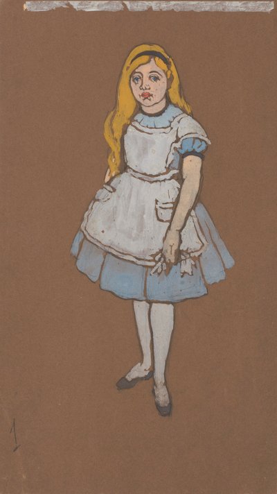 Alice (figurino para Alice no País das Maravilhas, 1915) de William Penhallow Henderson