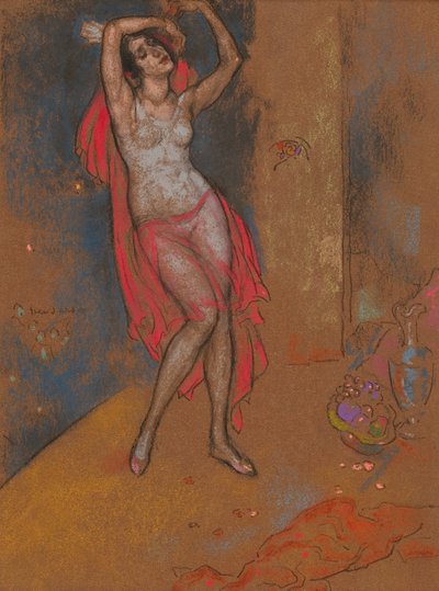 Anna Pavlova em fantasia oriental, Chicago, 1915-16 de William Penhallow Henderson