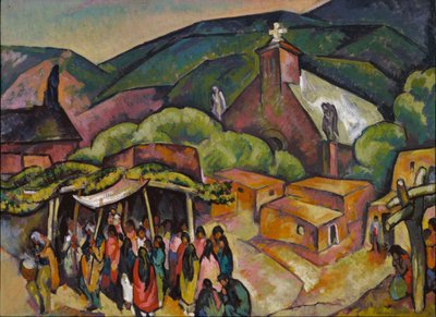 Dia de festa: San Juan Pueblo, ca. 1921. de William Penhallow Henderson