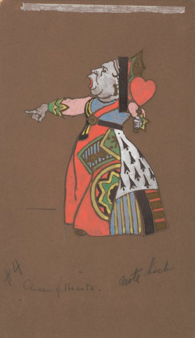 Rainha de Copas (figurino para Alice no País das Maravilhas) de William Penhallow Henderson