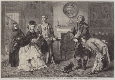 Honeywood apresentando os oficiais de justiça à senhorita Richland como seus amigos de William Powell Frith