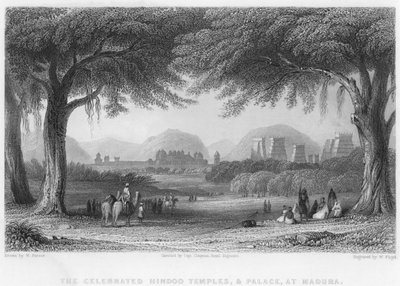 Os Templos Celebrados de Hindoo, e o Palácio, em Madura (gravura) de William Purser