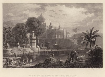 Vista de Sassoor, na Deccan (gravura) de William Purser