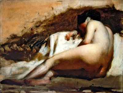 Estudo do nudez (óleo a bordo) de William Quiller Orchardson
