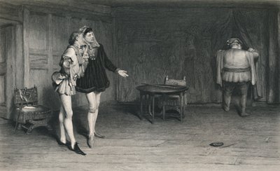— Príncipe Henry, Poins e Falstaff. Rei Henrique IV - Primeira Parte