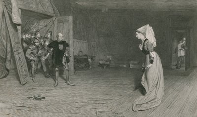 Talbot e a condessa de Auvergne, rei Henrique VI, primeira parte de William Quiller Orchardson