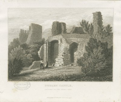 Dudley Castle - The Keep: engraving, nd [c1831] (imprimir) de William Radclyffe
