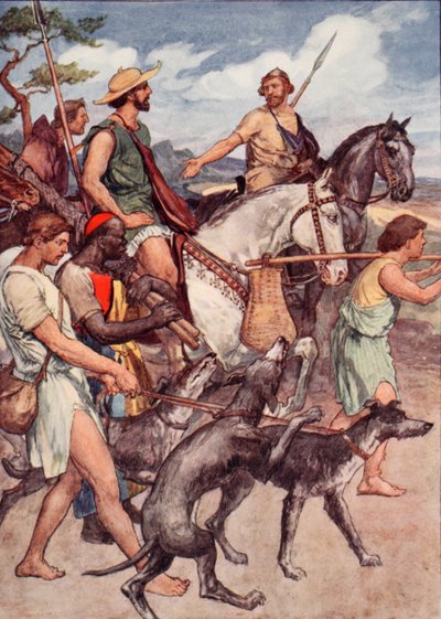 Pelópidas a caminho de Tebas, ilustração de "Plutarch