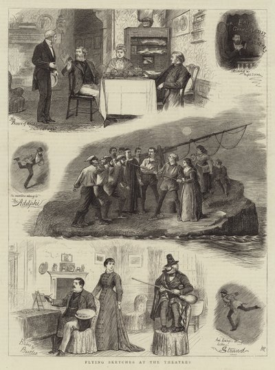 Esboços voadores nos teatros de William Ralston
