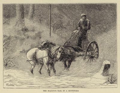 O correio de sua majestade em uma tempestade de neve de William Ralston