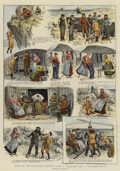 Como um editor empreendedor perdeu um balão e um correspondente (chromolitho) de William Ralston