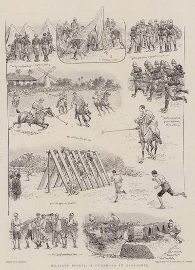 Esportes militares, uma gincana em Barbadoses de William Ralston