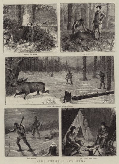 Caça aos alces na Nova Escócia de William Ralston