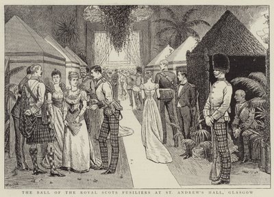 A bola dos fuzileiros escoceses reais no salão de St Andrew, Glasgow de William Ralston