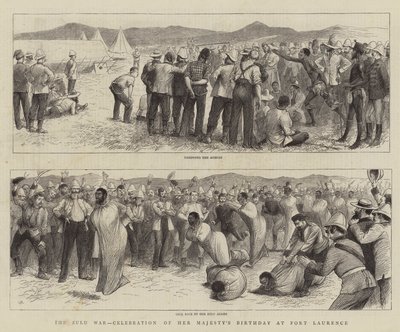 A Guerra Zulu, Comemoração do Aniversário de Sua Majestade em Fort Laurence de William Ralston