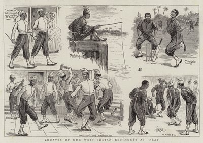 Zouaves dos nossos Regimentos das Índias Ocidentais no Play de William Ralston
