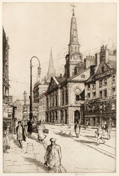 The Old Town House, Dundee, c.1930 (gravura) de William Renison
