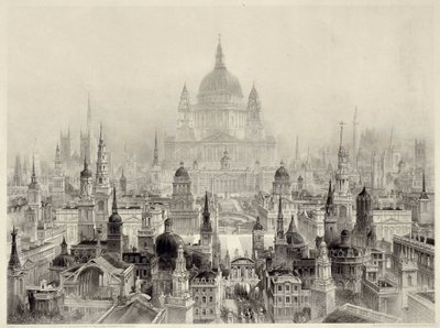 Edifícios principais por Sir Christopher Wren de William Richardson