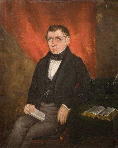 Retrato de um homem sentado de William Robert Hill