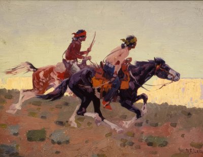 A perseguição, Kayenta, Arizona / Pintura de William Robinson Leigh