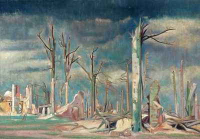 Avenida de Bourlon, Frente Ocidental (óleo sobre tela) de William Rothenstein