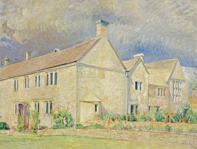 Iles Farm, Far Oakridge, Gloucestershire (óleo sobre tela) de William Rothenstein