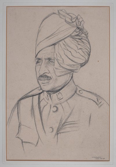 Homem da cavalaria indiana de William Rothenstein