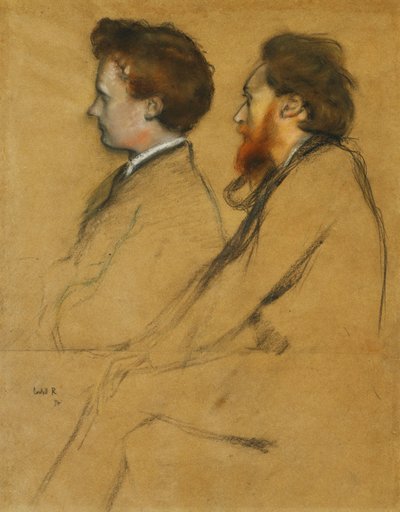 Sr Charles Ricketts e Sr Charles Hazlewood Shannon de William Rothenstein