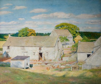 Fazenda Oakridge - Final do Verão, 1933. de William Rothenstein