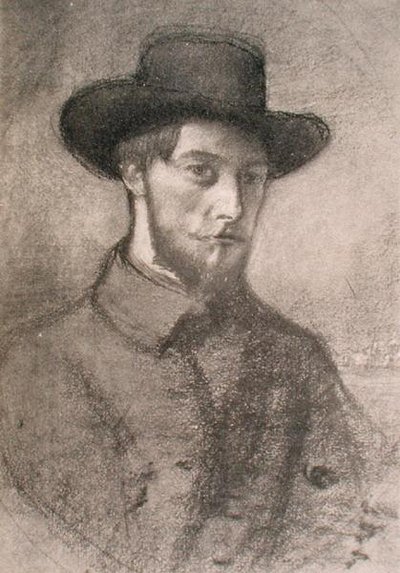 Retrato de Augusto John (1879-1961) (lito) de William Rothenstein