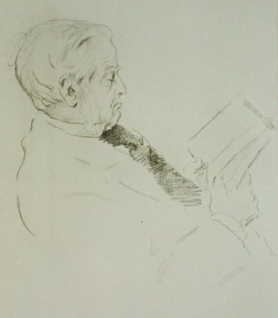 Retrato de Max Muller (1823-1900) (lito) de William Rothenstein